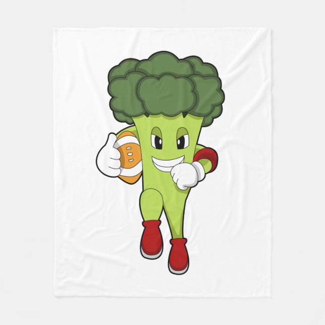 Broccoli at Football Sports Fleecedecke (Vorderseite)