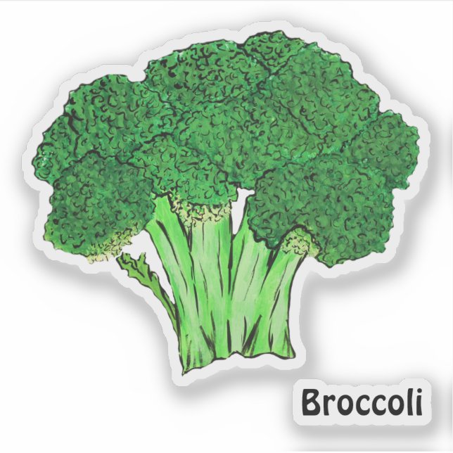 Broccoli Aufkleber (Vorderseite)