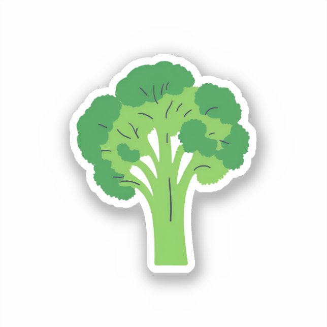 Broccoli Aufkleber (Vorderseite)