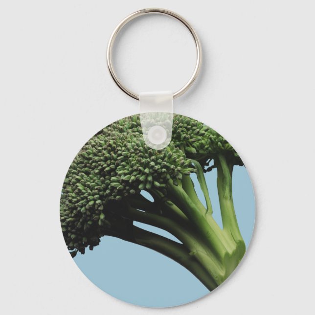 Broccoli Basic Button-Schlüsselanhänger Schlüsselanhänger (Vorderseite)