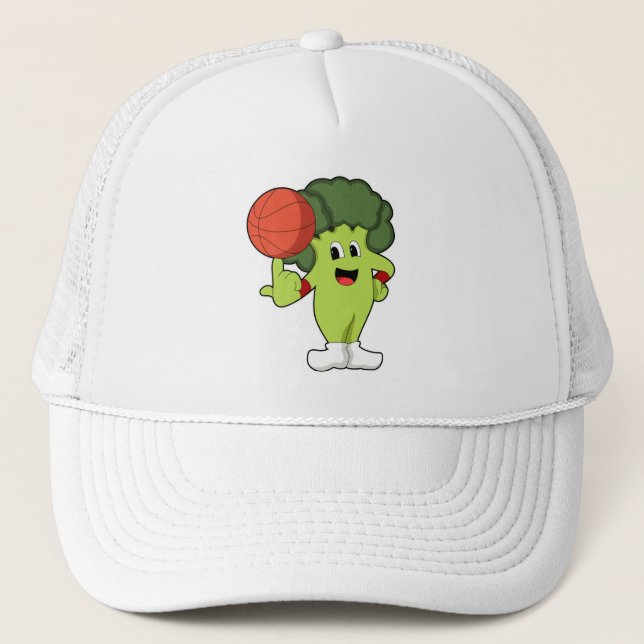 Broccoli beim Basketballsport Truckerkappe (Vorderseite)