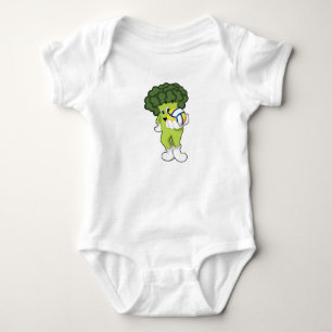 Broccoli beim Volleyball-Sport Baby Strampler
