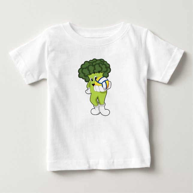 Broccoli beim Volleyball-Sport Baby T-shirt (Vorderseite)