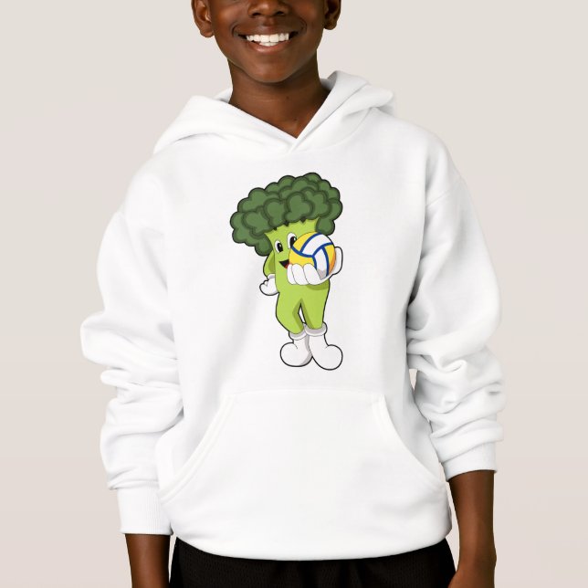 Broccoli beim Volleyball-Sport Hoodie (Vorderseite)