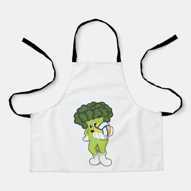 Broccoli beim Volleyball-Sport Schürze (Vorderseite)