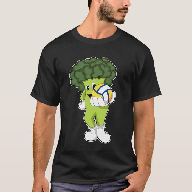 Broccoli beim Volleyball-Sport T-Shirt (Vorderseite)