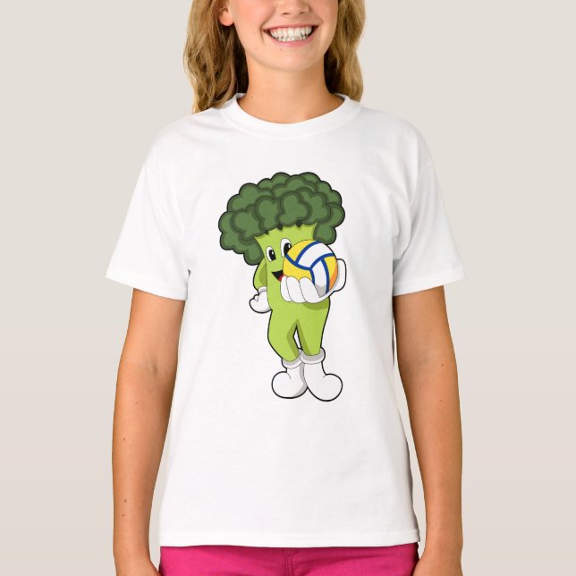 Broccoli beim Volleyball-Sport T-Shirt (Vorderseite)