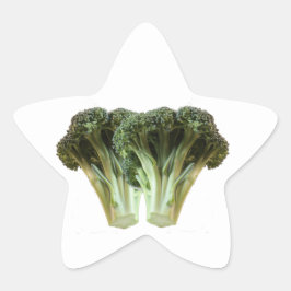 Broccoli Blumen Bright Green Stern-Aufkleber