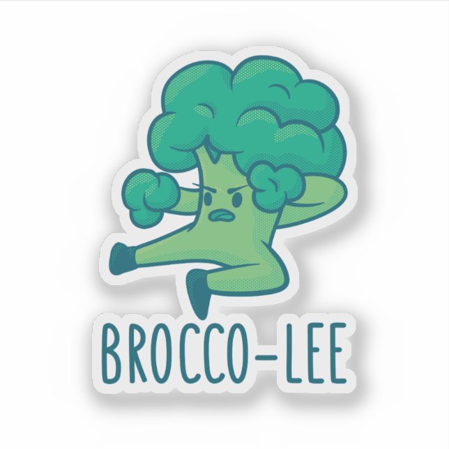 Broccoli Brocco-Lee Aufkleber (Vorderseite)