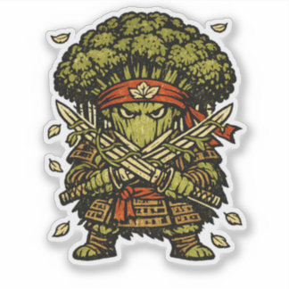 Broccoli Bushido — Protector of the Forest Aufkleber
