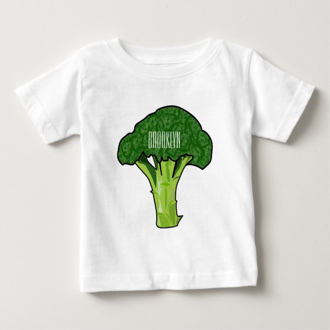 Broccoli Cartoon Illustration Baby T-shirt (Vorderseite)