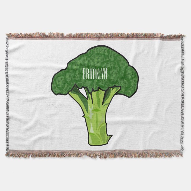 Broccoli Cartoon Illustration Decke (Vorderseite)