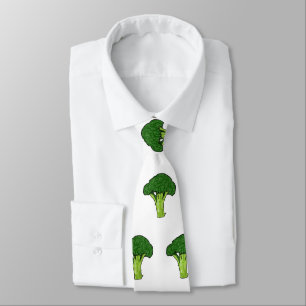 Broccoli Cartoon Illustration Krawatte