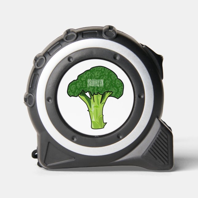 Broccoli Cartoon Illustration Maßband (Vorderseite)