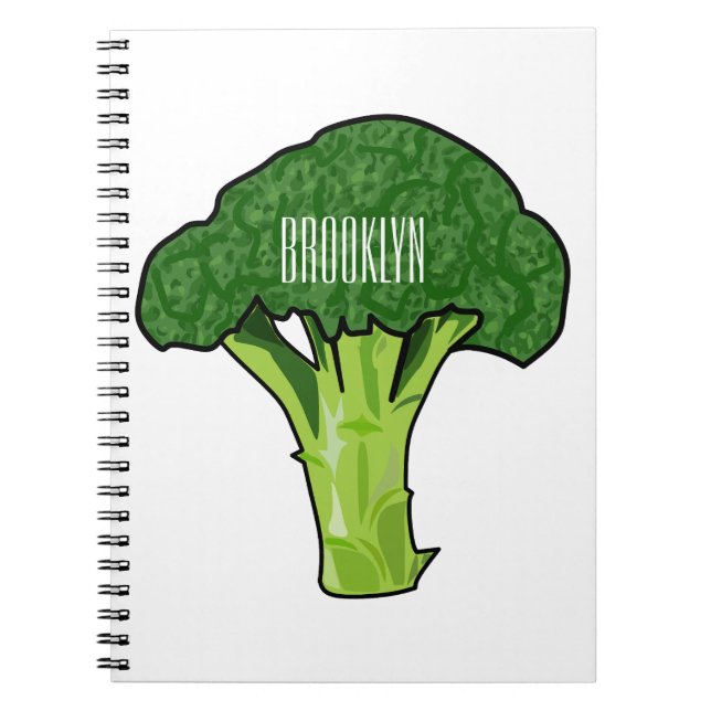 Broccoli Cartoon Illustration Notizblock (Vorderseite)