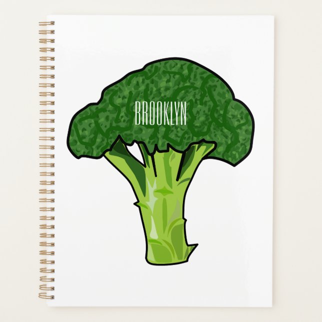 Broccoli Cartoon Illustration Planer (Vorderseite)