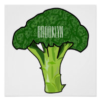 Broccoli Cartoon Illustration