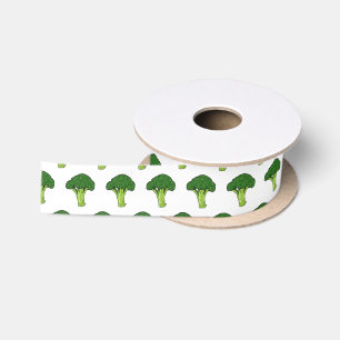 Broccoli Cartoon Illustration Satinband