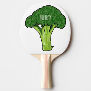 Broccoli Cartoon Illustration Tischtennis Schläger