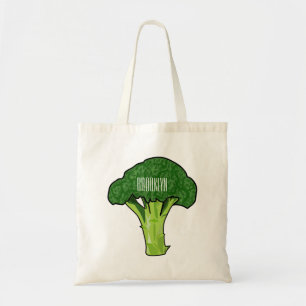 Broccoli Cartoon Illustration Tragetasche