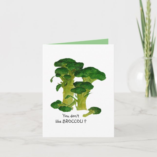 Broccoli gefällt oder nicht karte (Vorderseite)