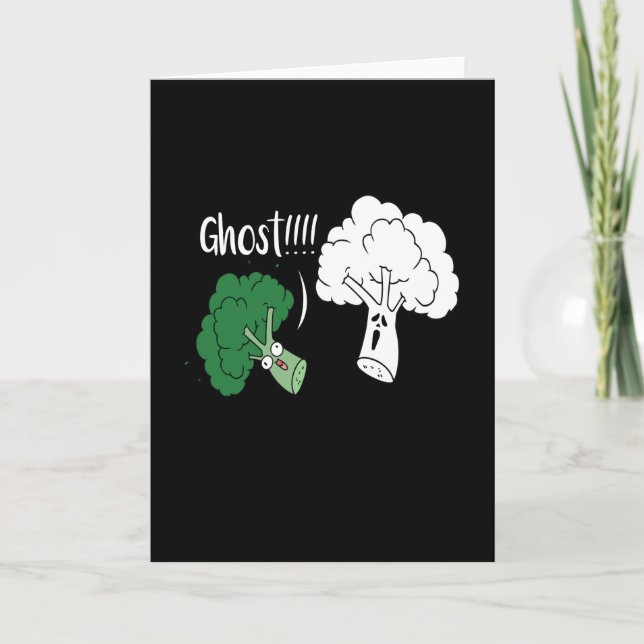 Broccoli Ghost Veganes Veganes Gemüse Karte (Vorderseite)