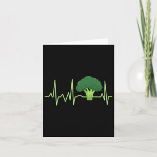 Broccoli Heartbeat Broccoli Lover Geschenk Karte