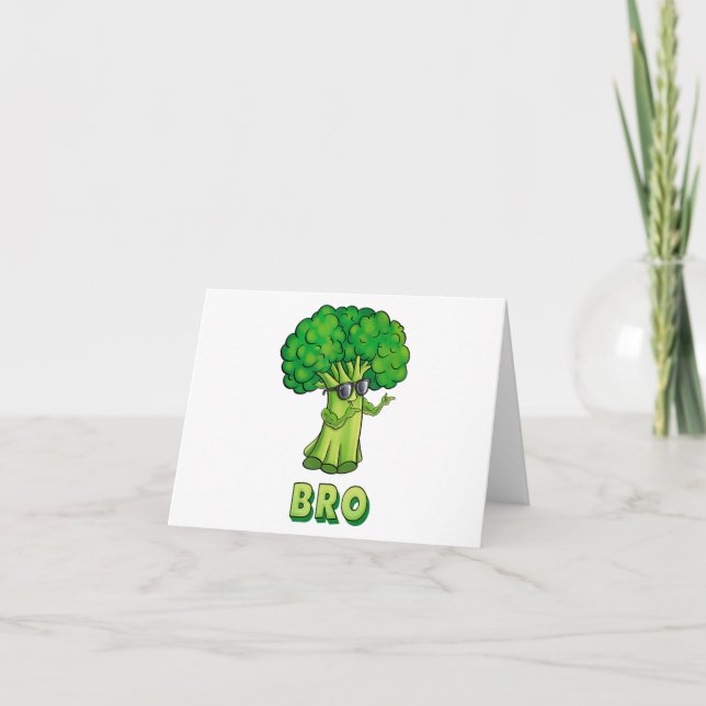 Broccoli ist meine Bro Fitness Veggie Power Vegan  Karte (Vorderseite)