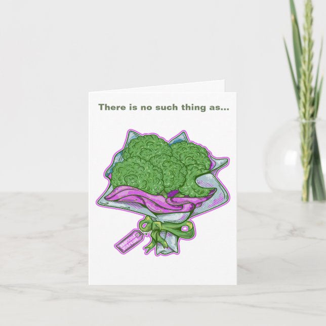 Broccoli Lover Funny Bouquet Karte (Vorderseite)
