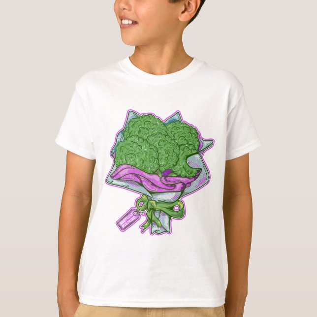 Broccoli Lover Funny Bouquet T-Shirt (Vorderseite)