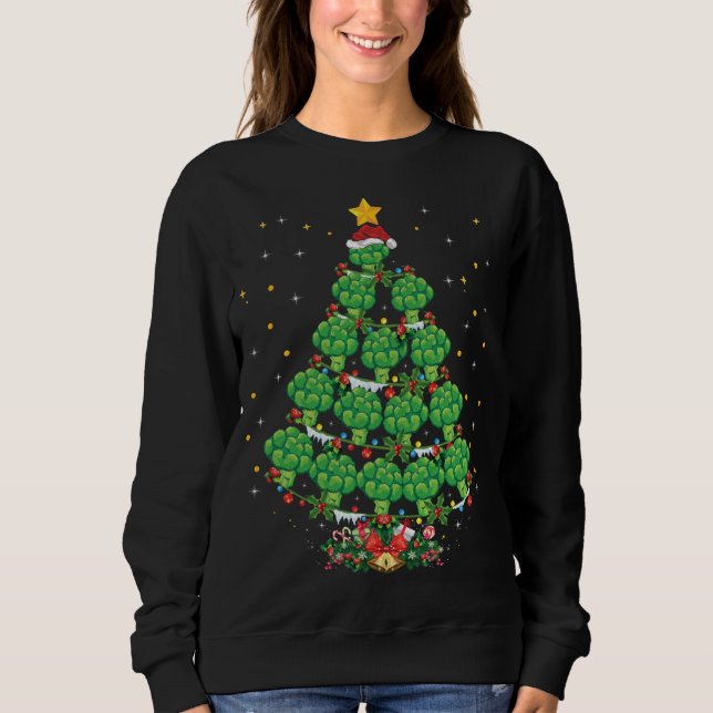 Broccoli Lover Xmas Geschenk Broccoli Weihnachtsba Sweatshirt (Vorderseite)