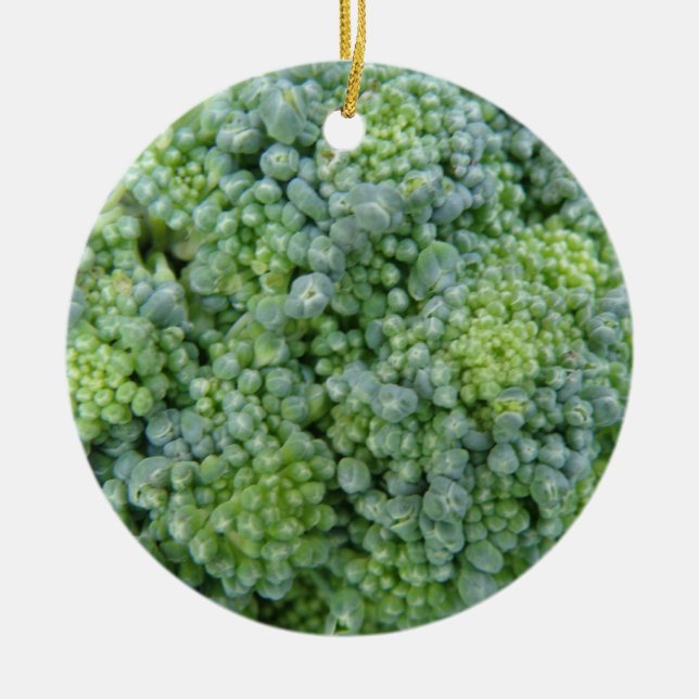 Broccoli Macro Custom Geburtstag Keramikornament (Vorne)