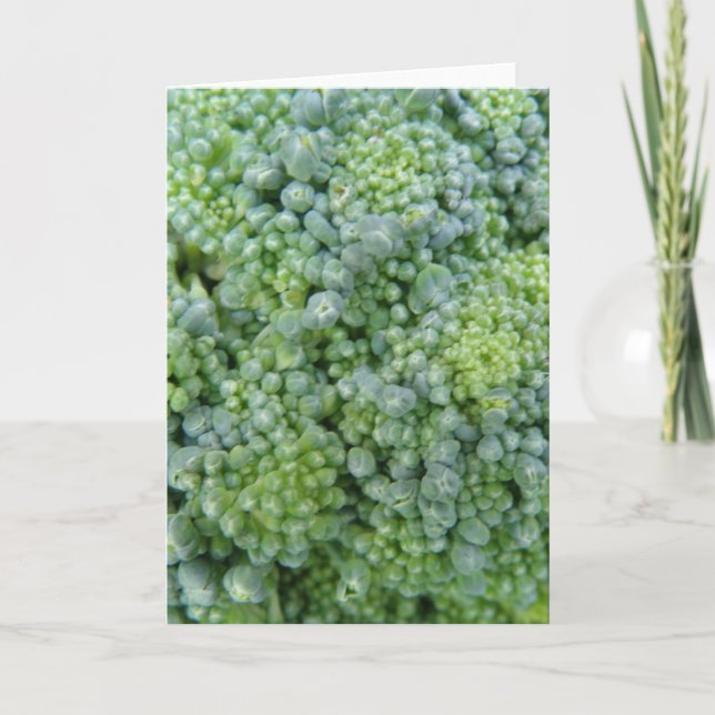 Broccoli Macro Grußkarte Karte (Vorderseite)