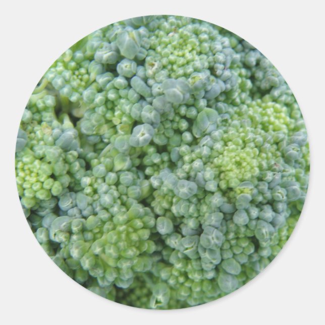 Broccoli Makro Stickers (Vorderseite)