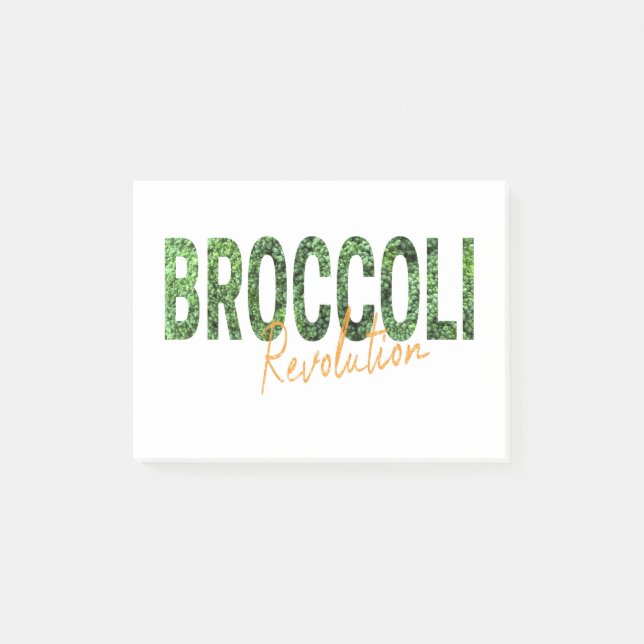 Broccoli Revolution Vegans Veggies und Vegetarier Post-it Klebezettel (Vorderseite)