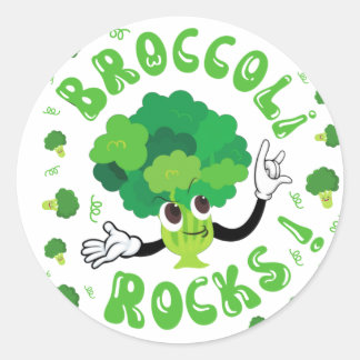 Broccoli Rocks - Gemüsegatterrasse Schlüsselanhäng Runder Aufkleber