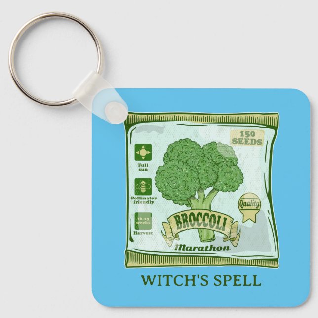 Broccoli Saatgut Gemüseanbau Schlüsselanhänger (Vorderseite)