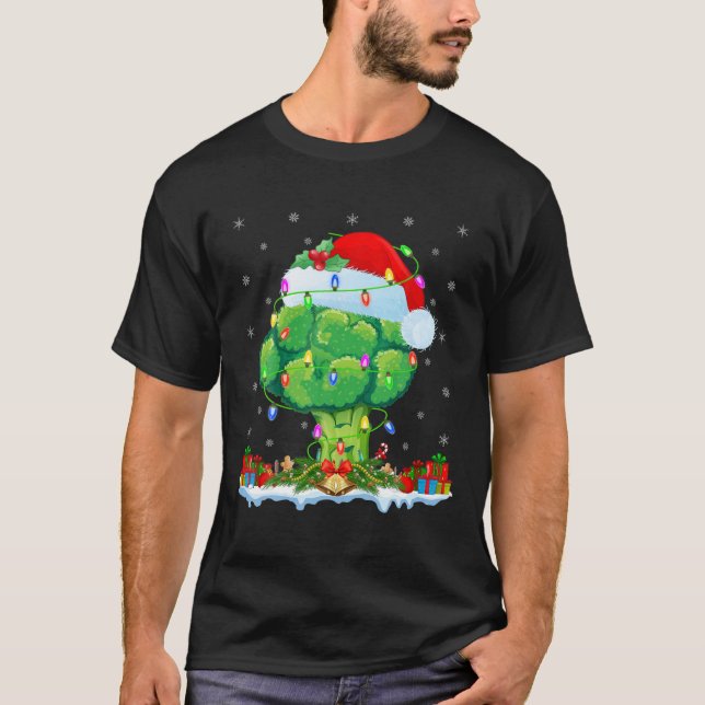Broccoli Vegetable Lover Matching Santa Broccoli C T-Shirt (Vorderseite)