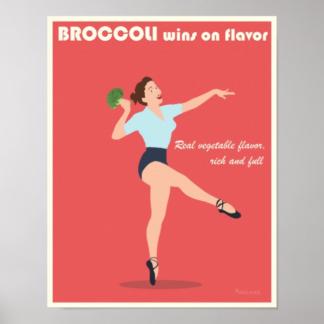Broccoli Werbeplakat - 11x14 Poster (Vorne)