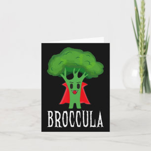 Broccula Funny Broccoli Halloween Lazy Costume Karte