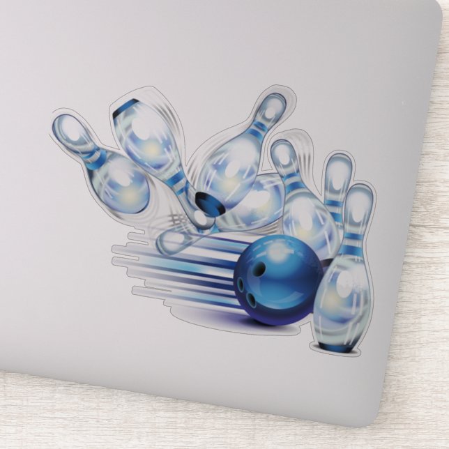 broche à bowling et Sticker à bille (Détail)