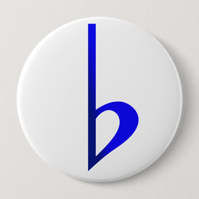 Broche Bemol Azul Button (Vorderseite)