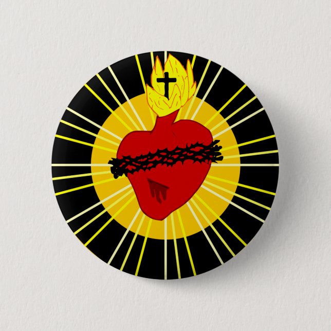 Broche do Sagrado Coração de Jesus Button (Vorderseite)