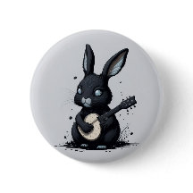 Broche rabbi Bunny Gitarre Hobby lustig