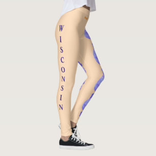 Broche Wisconsin State Flower Bois Violet Leggings