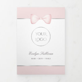 Brochure Coquette Pink Bow Trifold