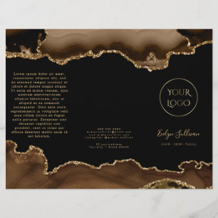 brochure d'agate brun et or