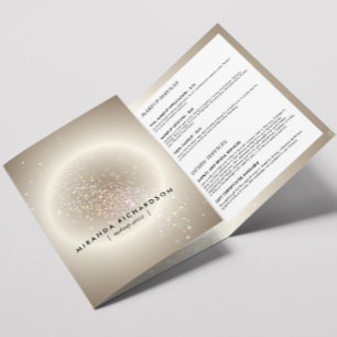 Brochure de beauté céleste Confetti brillant or