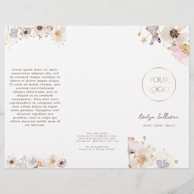 Brochure de fleurs séchées (Devant)