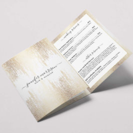 Brochure de pluie Confetti Gold Script Glam